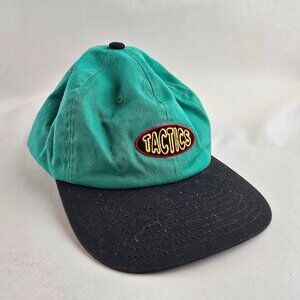 Tactics Hat Mens One Size Green Teal Black Vintage Snapback Skate Streetwear